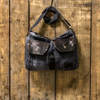 Městský batoh OldCottonCargo CROW BAG 7025 taška přes rameno - modrá