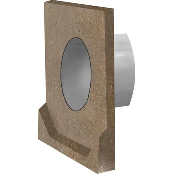 Odvodňovací žlab Koncovka pro polymerbetonový žlab BIELBET 130 x 130 mm s odtokem DN75
