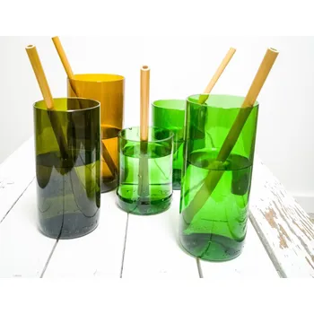 Jednorázové nádobí beUnik Bambusová brčka - sada 5 ks s kartáčkem