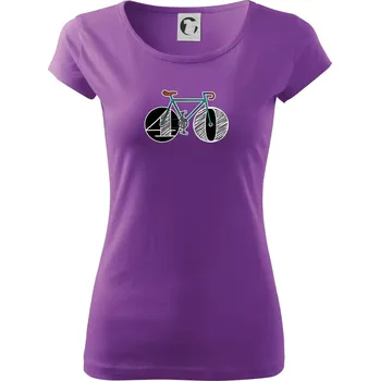 Dámské tričko Narozeniny 40 let na kole - Dámské triko Pure - XS ( Fialová )