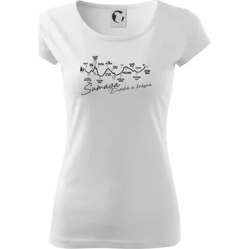 Dámské tričko Šumava - Divoká a krásná - Dámské triko Pure - XS ( Bílá )