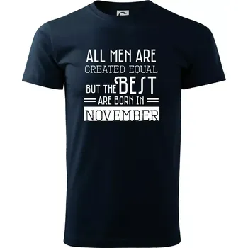 All men are created equal november - Triko extra velké (5-8XL) - 6XL ( Námořní modrá (velmi tmavá - téměř černá) )