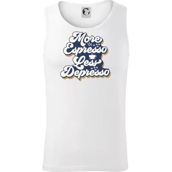 More espresso less depresso - Tílko pánské Core - M ( Bílá )