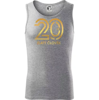 20 let zlatý člověk - Tílko pánské Core - XL ( Tmavě šedý melír )