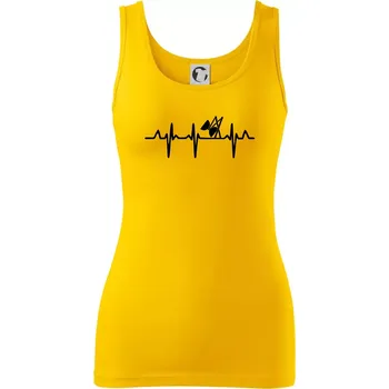 Dámské tričko EKG diabolo - Dámské tílko - S ( Žlutá )