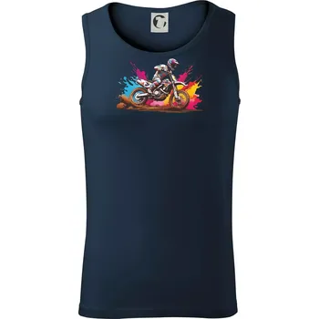 Cross motorka splash - Tílko pánské Core - XL ( Námořní modrá (velmi tmavá - téměř černá) )