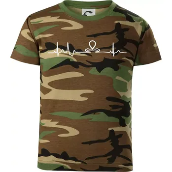 Chlapecké tričko Geocache ekg - Dětské maskáčové triko - 104-110cm / 3-4 roky ( Hnědý maskáč )