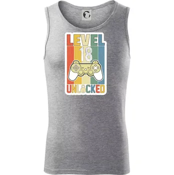 Gaming narozeniny 18 - Tílko pánské Core - 2XL ( Tmavě šedý melír )
