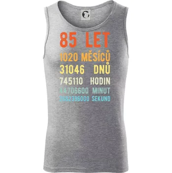 Narozeniny 85 přepočet času - Tílko pánské Core - L ( Tmavě šedý melír )