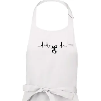 Kuchyňská zástěra EKG lezecká stěna - Pánská zástěra na vaření - Univerzální velikost ( Bílá )