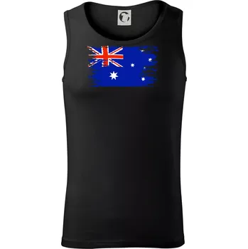 Pánské termoprádlo Austrálie vlajka otrhaná - Tílko pánské Core - M ( Černá )