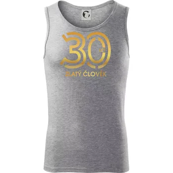 30 let zlatý člověk - Tílko pánské Core - 2XL ( Tmavě šedý melír )