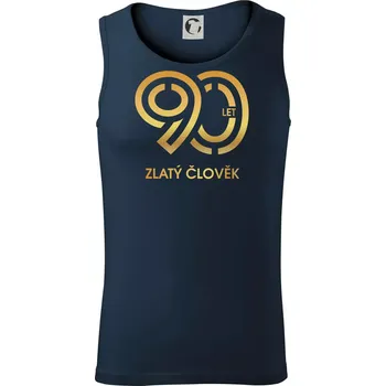 90 let zlatý člověk - Tílko pánské Core - XL ( Námořní modrá (velmi tmavá - téměř černá) )