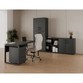 Kancelářská sestava Kancelářská sestava NEJBY GIANNI PREMIUM 2, antracit + vyzvednutí ZDARMA
