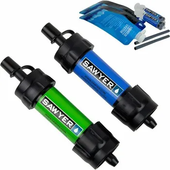 Cestovní filtr na vodu SAWYER Sawyer Mini, modrý/zelený duo pack, 450ml
