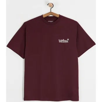 Pánské tričko Carhartt WIP Wiptopia Script (rondo/wax) XXL, vínově červená