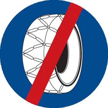 Dopravní značení Dopravní značka Sněhové řetězy - konec - C5b