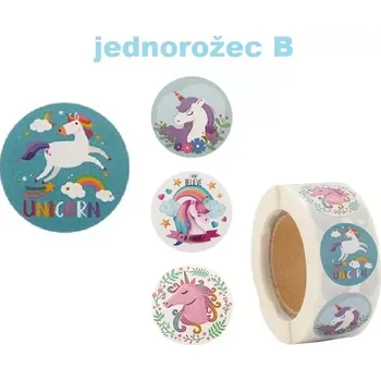 samolepka Dekorativní samolepky Jednorožec B - 100 ks