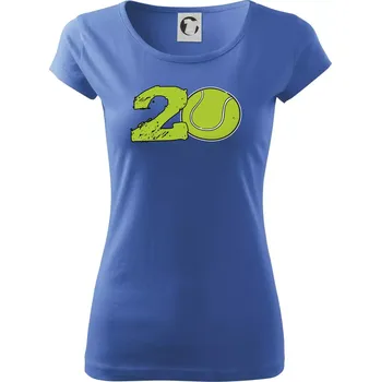 Dámské tričko Tenis kulaté narozeniny 20 - Dámské triko Pure - XS ( Azurově modrá )