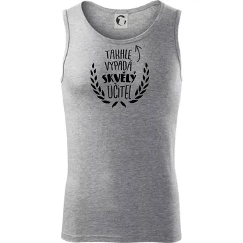 Takhle vypadá skvělý učitel - Tílko pánské Core - L ( Tmavě šedý melír )