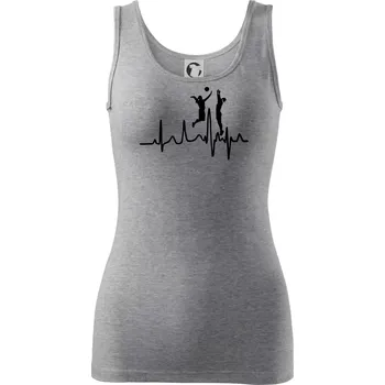 Dámské tričko EKG volejbalistky - Dámské tílko - XS ( Tmavě šedý melír )