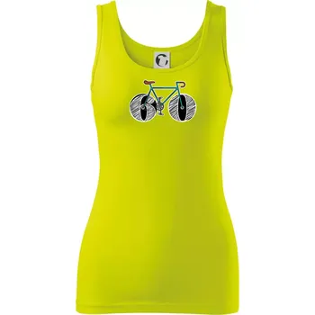 Dámské tričko Narozeniny 60 let na kole - Dámské tílko - L ( Limetková )