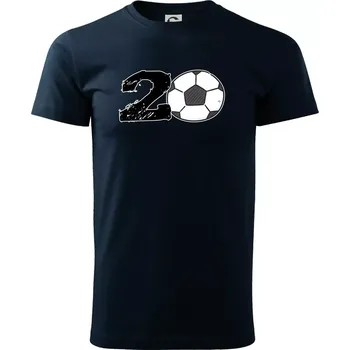 Fotbal kulaté narozeniny 20 - Triko extra velké (5-8XL) - 6XL ( Námořní modrá (velmi tmavá - téměř černá) )