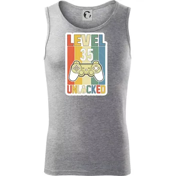 Gaming narozeniny 35 - Tílko pánské Core - 2XL ( Tmavě šedý melír )