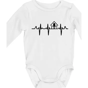 Kojenecký body EKG rumka - Body kojenecké s dlouhým rukávem - Dlouhý r. do 3 měs ( Bílá )