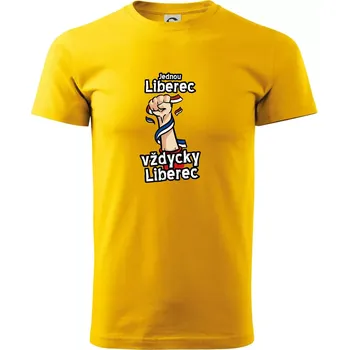 Pánské tričko Jednou Liberec vždycky Liberec - Triko extra velké (5-8XL) - 7XL ( Žlutá )