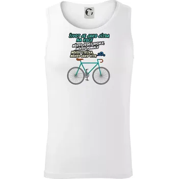 Život je jako jízda na kole - Tílko pánské Core - S ( Bílá )