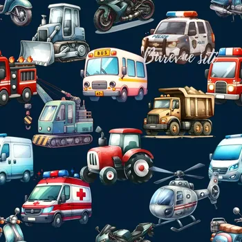 Úplet, Auta všeho druhu (E) (Top kvalitní úplet Bella digitisk)