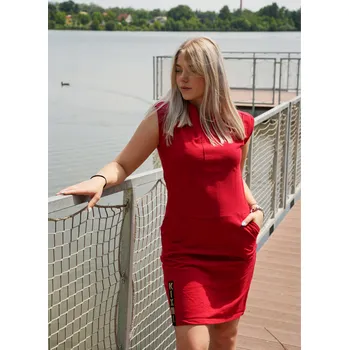 Dámské šaty Dámské šaty KIXMI UNEGA ČERVENÁ XXL