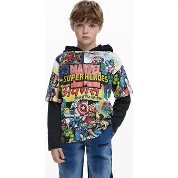 Chlapecké tričko Dětské bavlněné tričko s dlouhým rukávem Desigual černá barva, 25WBTK01 99X, vel. 128