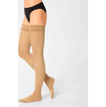 Dámské punčochy Maxis RELAX PREMIUM AG - stehenní punčochy s krajkou, Light nude, XL