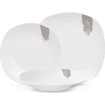 Jídelní sada talířů Berlingerhaus BH-10202 18 ks Taupe Collection bílá-šedá