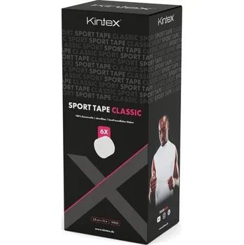 Tejpovací páska Kintex Sport Tape fixační tejp 3,8 cm x 10 m box 6 kusů - bílá