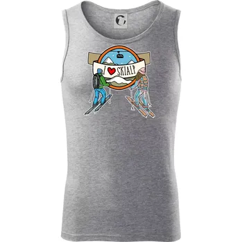 I love skialp - Tílko pánské Core - XL ( Tmavě šedý melír )