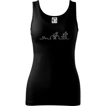 Dámské tričko EKG triatlon - Dámské tílko - XL ( Černá )