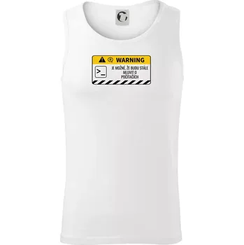 Warning mluvení - Počítač - Tílko pánské Core - 2XL ( Bílá )