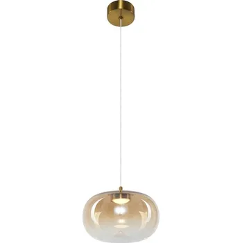 LED Lustr na lanku VASO LED/4W/230V pr. 18 cm zlatá/kouřová