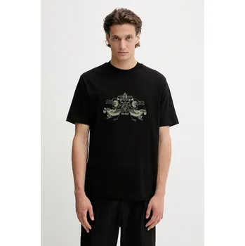 Pánské tričko Bavlněné tričko HUGO Denrith 50544543 černá 99X, vel. XS