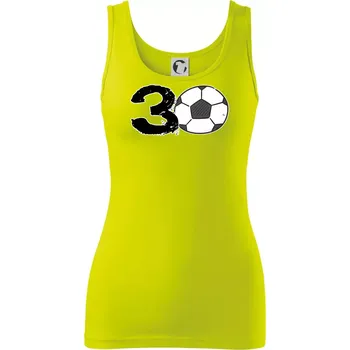 Dámské tričko Fotbal kulaté narozeniny 30 - Dámské tílko - XL ( Limetková )
