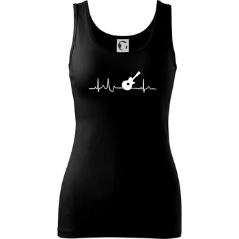 EKG akustická kytara - Dámské tílko - M ( Černá )