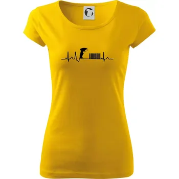 EKG prodavačka - Dámské triko Pure - XS ( Žlutá )