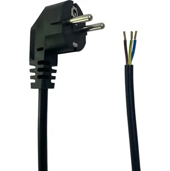 elektrický kabel Flexo šňůra 863077-1-52, 3x0,75 mm2, 2 m, úhlová vidlice - černá (863077-1-52/2)