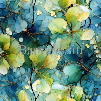 Úplet, Zelenkavomodré lístky (E) (Top kvalitní úplet Bella digitisk)