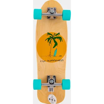 Pennyboard Fish Skateboards Surfskate Palm Beach 9.37, barevná