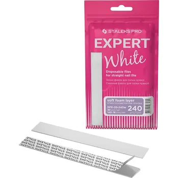 STALEKS EXPERT DFE-20-240w - náhradní brusné papíry pro pilník rovný bílé, 30 ks