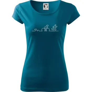 Dámské tričko EKG triatlon - Dámské triko Pure - S ( Petrolejová )